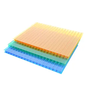 Werkspreise flexible mehrfache Größen 6 mm 8 mm hohle Polycarbonat-Dachplatte PC-Kunststoff-Sonnenblätter für Gewächshaus