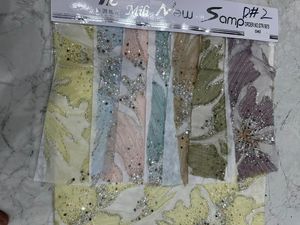 Elegant Handwork Beads Imported Net Fabric Luxury Lightweight Material for Designer Dresses Evening Gowns and Fashion Creations - Product Image 3