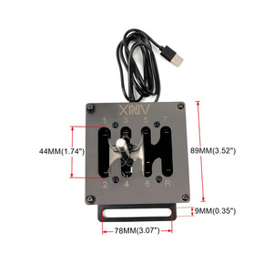 Palanca de cambios H de 7 velocidades para simulador de carreras de PC, transmisión manual con cable, aleación de aluminio con freno de mano - Product Image 3