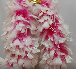 Châle à plumes épaisses colorées boa, écharpe à volants de dinde Boa pour les festivals de mariage, fête, carnaval samba boas 300g - Product Image 2