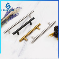 Poignées en T creuses en acier inoxydable pour portes de meubles et armoires, couleurs noir, or, argent – Offre Spéciale