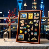 Kühlschrankmagnet-Organizer Magnetische Nachrichtentafel für Zuhause Tragbare Hängende Einseitige Holz-Wandtafel in Verschiedenen Größen für Fotos