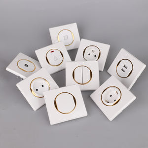 Commutateurs 1 groupe 1 voie en matière plastique à gros bouton standard français de l'UE couleur or blanc - Product Image 3