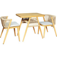 Ensemble de chaises longues en rotin, style minimaliste moderne et luxueux, idéal pour Instagram, avec structure en aluminium mobile, pour balcon et bistro