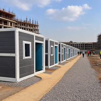 Maison conteneur pliable moderne, maison modulaire préfabriquée, cabane pliable portable