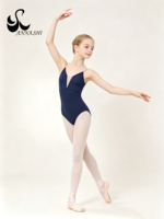 Traje de Ballet con Tirantes Finos para Niñas Anna Shi, Ropa de Baile Profesional para Niños, Mono para Práctica de Ballet