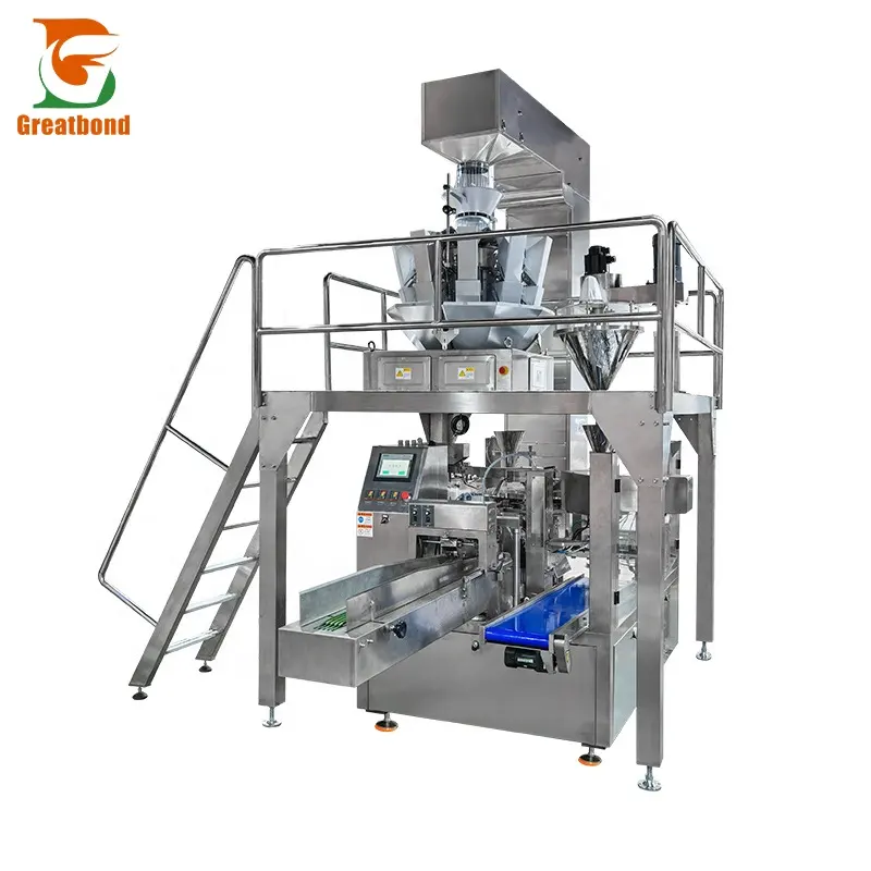 Automatische Nuss beutel Lebensmittel vorgefertigte Tasche Multi head Waage Granulat verpackung Doy Multifunktion verpackungs maschinen