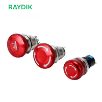 Saklar Darurat Tombol Tekan Jamur Logam Tahan Air 22mm