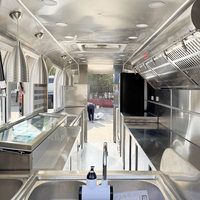 Camion de restauration mobile en acier inoxydable, cuisine itinérante, carritos, foodtruck, bar à hot-dogs, concession de pizzas, remorque alimentaire personnalisée