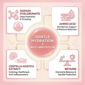 Limpiador Facial Personalizado con Aminoácidos Cica y Ácido Hialurónico, Hidratante Suave para Piel Sensible, OEM ODM <span class=keywords><strong>OBM</strong></span> - Product Image 3