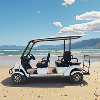 Voiturette de golf électrique 6 places 2025, 60V/72V, certifiée CE, autonomie 50-70 km, pour le transport touristique et les navettes de station balnéaire