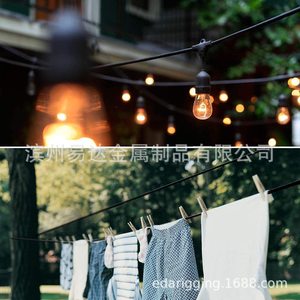 ชุดไฟลูกโลกสแตนเลส สายไฟ 25 ม. 50 ม. ชุดไฟตกแต่งสวนกลางแจ้ง หลอดไส้ ใช้ไฟ AC - Product Image 1