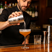 Ensemble de 5 niveaux de saupoudreurs à sel en plastique pour margaritas avec 2 éponges, saupoudreur à sucre et sel pour cocktails, outil de bar pour margaritas