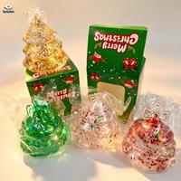 Jouets anti-stress 2026 : Adorable jouet à presser en forme de sapin de Noël en maltose, jouet amusant pour soulager le stress, jouet promotionnel, cadeau surprise de Noël