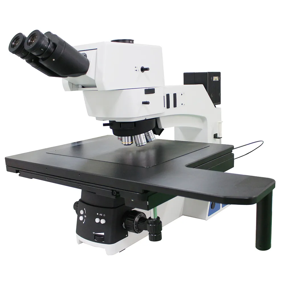 BestScope BS-4060TRF กล้องจุลทรรศน์โลหะการตรวจสอบอุตสาหกรรมแบบ Trinocular ส่งและสะท้อนแสงแบบครึ่งตัวนํา FPD