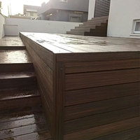 Planches de terrasse extérieures Conception sans couture Revêtement de sol technique Revêtement de terrasse en bois composite Revêtement de terrasse en bois composite