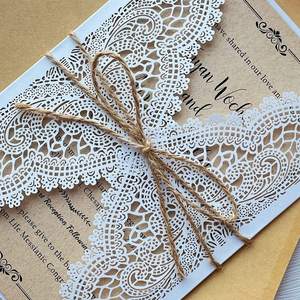 도매 레이저 컷 종이 초대장 de mariage de lux 게이트 폴드 하드 커버 웨딩 카드 초대장 봉투 첫 친교 - Product Image 2