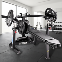 Banc de musculation multi-fonctions réglable en acier avec plaques de poids pour presse pectorale, usage commercial, équipement de musculation, musculation