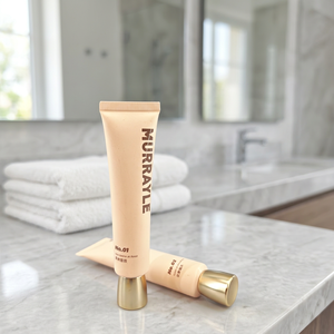 Envase para el Cuidado de la Piel, Tubo Cosmético de Plástico Beige Flexible con Tapa Dorada de Rosca, Impresión Serigráfica para Crema de Ojos y Crema de Manos - Product Image 2