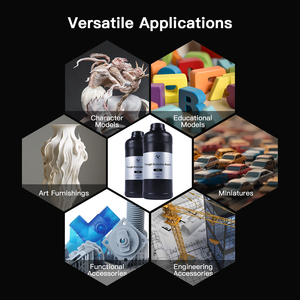 <span class=keywords><strong>Resina</strong></span> Fotopolimerica Lavabile ad Alta Resistenza NOVA3D per Stampanti 3D LCD/DLP <span class=keywords><strong>Grigio</strong></span> Cavaliere 1kg/Bottiglia - Product Image 6