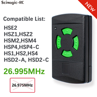 Control Remoto para Puerta de Garaje de 26.995MHz, Código Fijo, 4 Botones, HSM4 HSE2 HSM2 HS4, Duplicador de Abrepuertas, Transmisor Clonable, Llavero