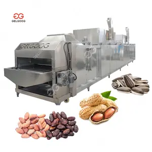 Continuous Cacao Electric Peanut Seed Belt Conveyor Roaster Gas Nut Peanuts Roasting Machine In Ghana