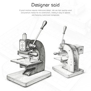 Máy dập da nhỏ tự làm chữ Bronzing máy da công nhân dập nổi công cụ Hướng dẫn sử dụng máy dập Lá Nóng - Product Image 4