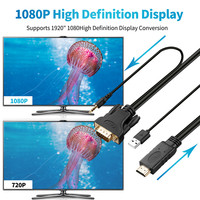 Portable 1.8M HDMI vers VGA Câble OEM Pas Cher Convertisseur Vidéo Adaptateur PS4 Entrée HDMI vers Sortie VGA Câble Adaptateur pour Projecteur TV