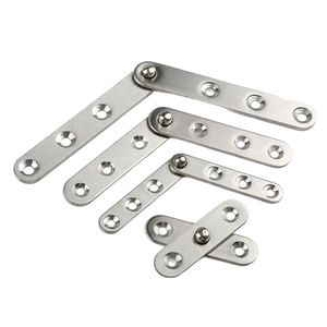Bisagra oculta de acero inoxidable, 3 orificios, ajustable a 180 grados, para puerta de armario, herrajes para muebles - Product Image 2