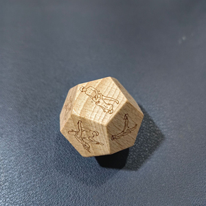 "30mm tùy chỉnh gỗ sồi 12 mặt xúc xắc-thực phẩm vui vẻ, các cặp vợ chồng trò chơi, tập thể dục Yoga & Bàn chơi game Phụ kiện - Product Image 2