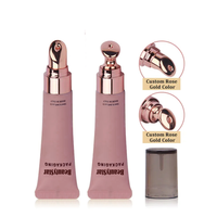 Crème contour des yeux personnalisée 20g 10ml Tube d'emballage cosmétique vide crème contour des yeux de couleur des lèvres en plastique pressé avec tête vibrante en céramique
