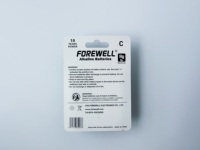 FOREWELL Pile alcaline super puissante 1,5 V C LR14 8000 mAh 12 Wh fiable pour télécommandes, audio professionnel et jouets électroniques