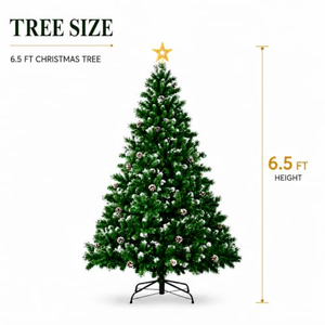 Luxury 150cm Pre-Lit PVC Pine Needle <b>Christmas</b> <b>Tree</b> LED <b>Lights</b> Foldable Design Outdoor Use High Quality Standing Base-New - Product Image 3