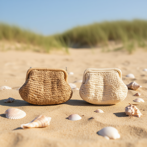 Borsa a Tracolla Intrecciata in Carta Diagonal Dumpling 28x20cm - Product Image 1