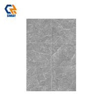 Carreaux de porcelaine 600x600mm, 9mm d'épaisseur, modernes, antibactériens, résistants aux acides, finition brillante, imitation pierre, pour salle de bain et appartement