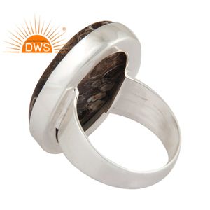 Anillo artesanal de piedras preciosas Turritella Natural de Plata de Ley 925 más vendido, joyería personalizada para mujer, regalo para ella - Product Image 3