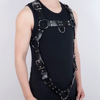 BDSM Pu cuir sangle harnais épaule poitrine contraintes corps harnais pour hommes