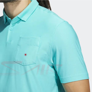 Polos en coton bambou de qualité supérieure pour hommes, à séchage rapide, à la mode avec manches courtes, réversible, coupe régulière. - Product Image 3