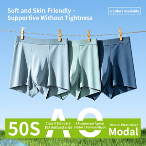 Caleçons Boxers Sans Coutures Respirants et Antibactériens en Tissu Tricoté pour Hommes 10A – Vente en Gros - Product Image 1