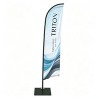 Drapeau universel multi-appareils personnalisé avec logo, en polyester 110G, impression par transfert thermique pour événements, vente au détail et affichage extérieur
