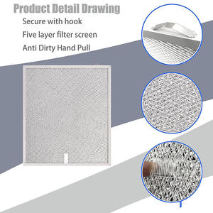Maille filtrante en aluminium pour hotte de cuisine, 2 pièces, pour remplacement du système de ventilation de cuisine - Product Image 5
