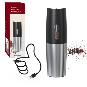 Base-Charging Gravity Electric <b>Pepper</b> Mill Automatic <b>Pepper</b> <b>Grinder</b> Rechargeable Stainless Steel Salt and <b>Pepper</b> <b>Grinders</b> - Product Image 6