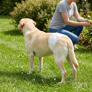 En gros Couches jetables blanches pour chiens, Bandes absorbantes douces pour la peau pour les voyages en extérieur et l'incontinence urinaire - Product Image 2