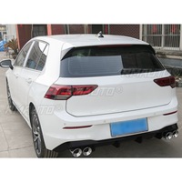 Diffuseur de pare-chocs arrière, séparateur de lèvre de pare-chocs, protection de pare-chocs, 4 sorties d'échappement pour Volkswagen Golf 8, kit carrosserie, accessoires auto
