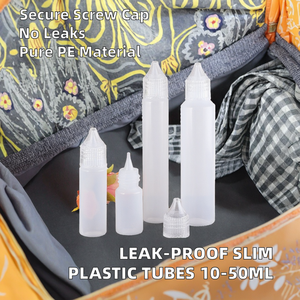 Flacon vide rechargeable anti-fuite 10 ml, stylo applicateur fin et long en PE pour huiles essentielles, avec bouchon à vis, transparent comme du <span class=keywords><strong>cristal</strong></span>, pour soins de la peau - Product Image 2