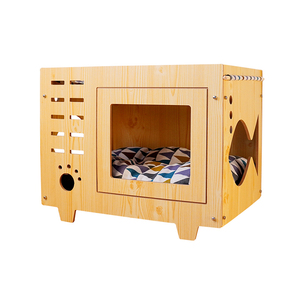Casa de gato de madera para mascotas pequeñas, cómoda, interior, 2022 - Product Image 2