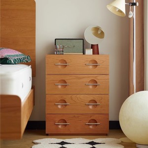 Vintage Solid Wood <b>Chest</b> Of Drawers Cherry Color 50x40x36 Cm Modular <b>Storage</b> Unit For Bedroom Or Dining Room - Product Image 1