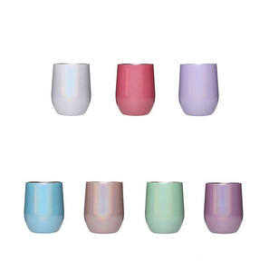 Mug à vin <span class=keywords><strong>en</strong></span> acier inoxydable à double paroi 304 avec couvercle coulissant, peinture <span class=keywords><strong>arc</strong></span>-<span class=keywords><strong>en</strong></span>-<span class=keywords><strong>ciel</strong></span> multicolore, paillettes caméléon, 12 oz - Product Image 3