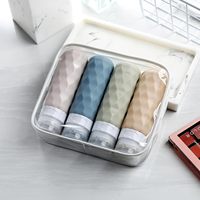 Bouteilles de voyage 3 oz approuvées par la TSA, ensemble de bouteilles de voyage rechargeables en silicone, ensemble de bouteilles de kit de voyage de toilette en silicone étanche