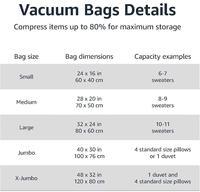 Sacs de rangement sous vide réutilisables PA+PE, sacs de compression hermétiques, sacs économiseurs d'espace pour vêtements et literie